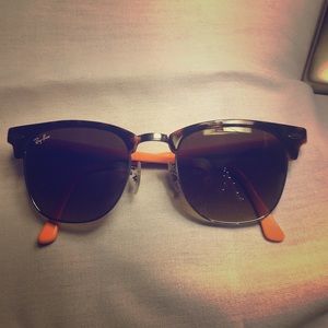 Ran ban clubmaster orange